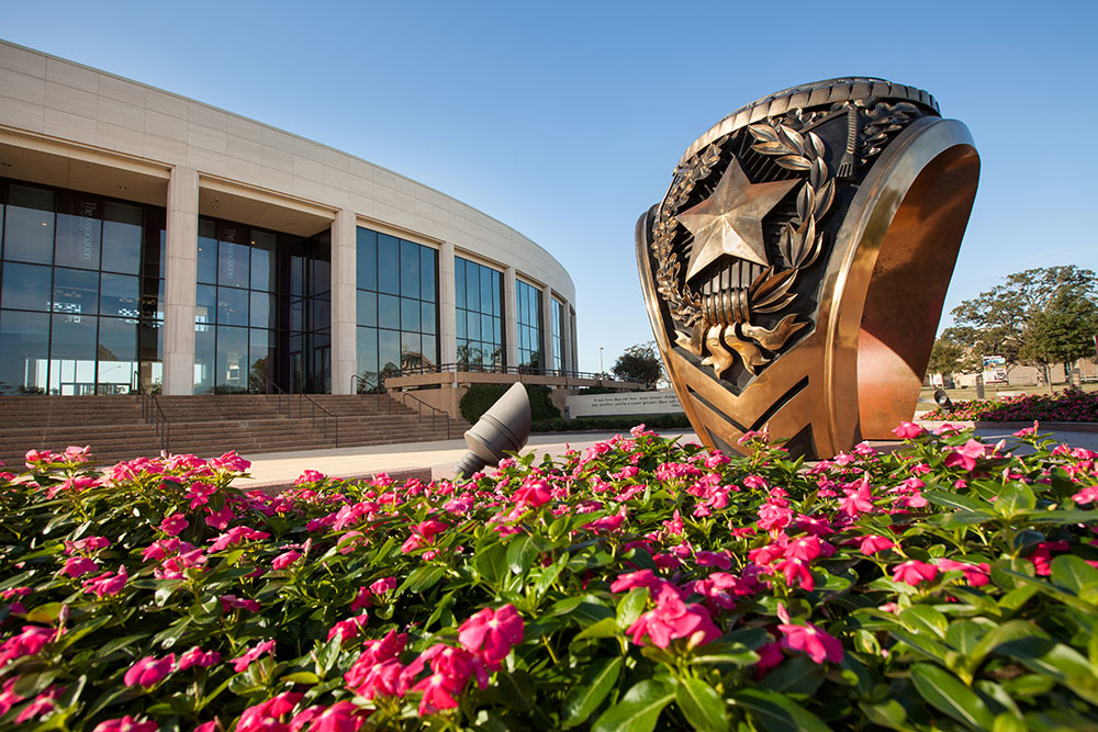 Haynes Aggie Ring replica at Clayton W. Williams, Jr. Alumni Center