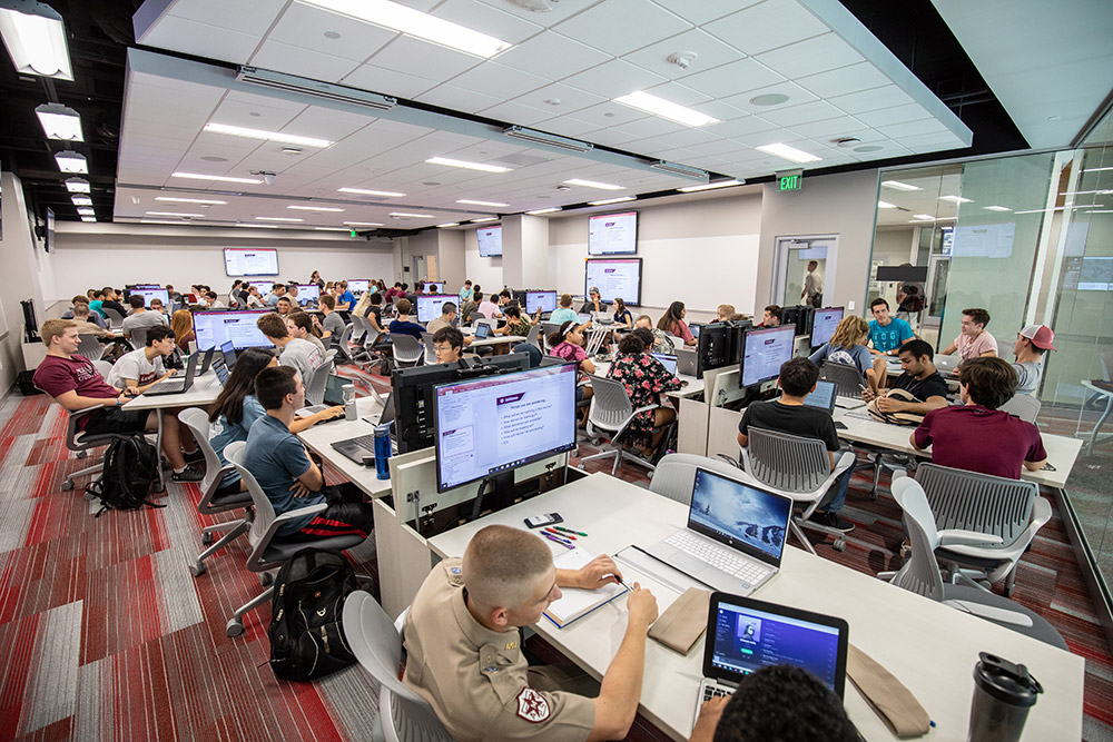 Texas A&M University students on campus