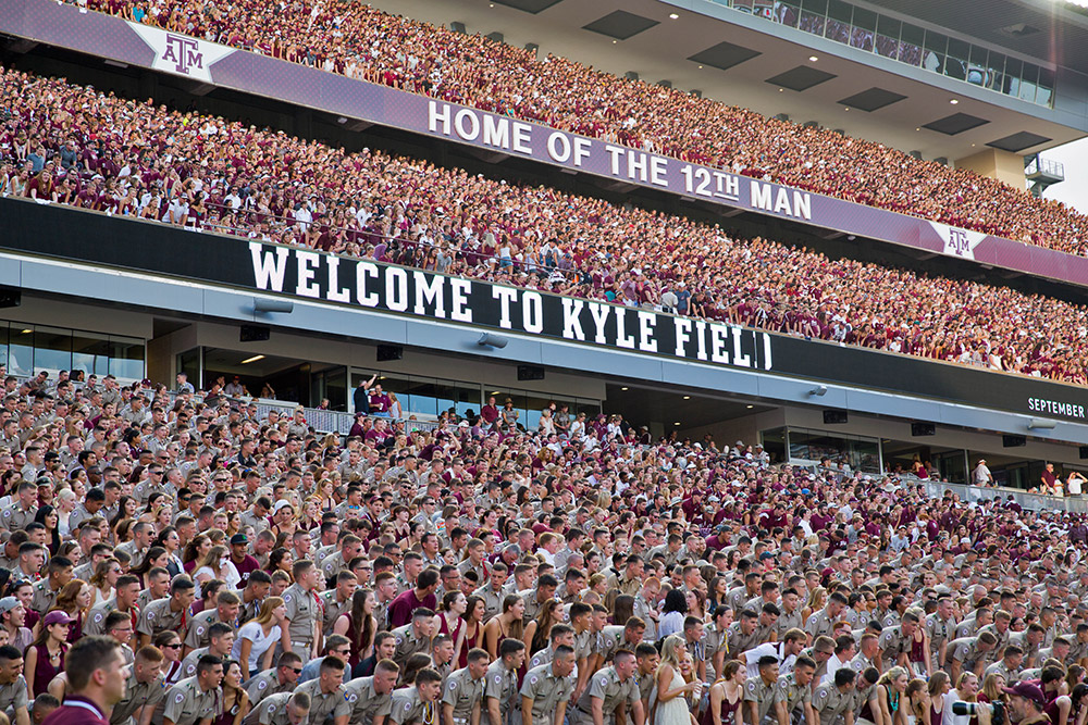 Texas A&M University students on campus